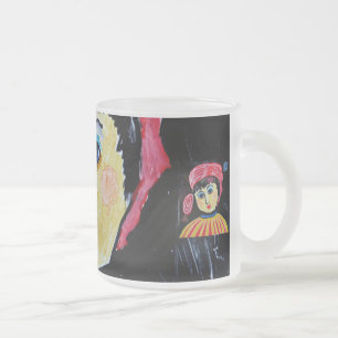 Taza De Cristal Esmerilado Señora roja Mug del club del gorra de Femme Fatal