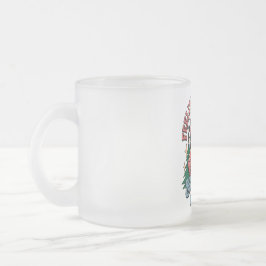 Taza De Cristal Esmerilado Sentir Navideño Alegre Santa