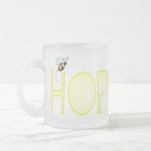 Taza De Cristal Esmerilado Ser esperanzador - Una palabra positiva