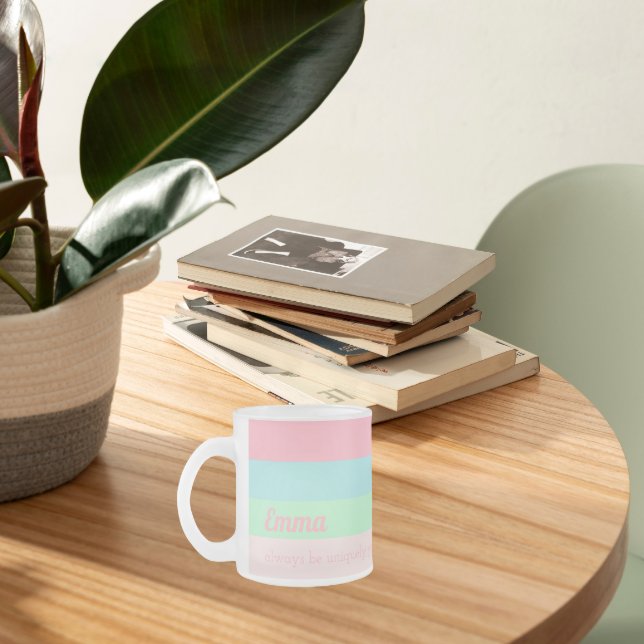 Taza De Cristal Esmerilado Ser siempre único en tu motivación Inspiradora (Subido por el creador)