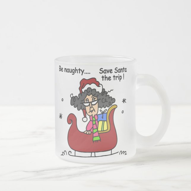 Taza De Cristal Esmerilado Ser travieso (Derecha)