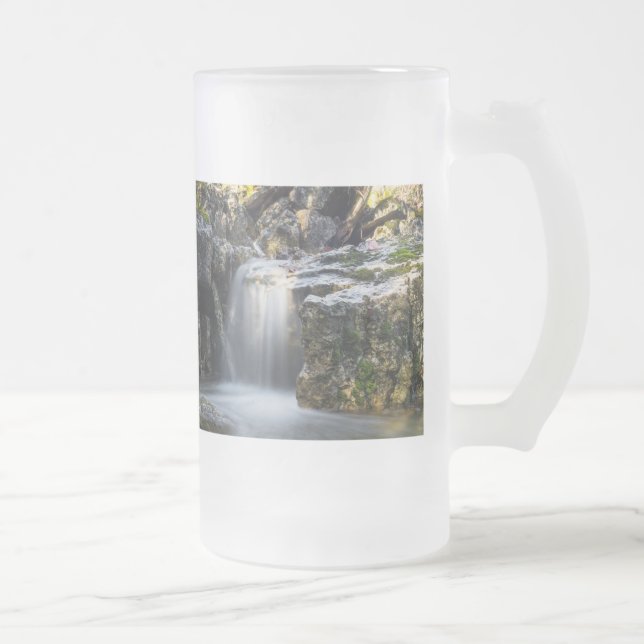Taza De Cristal Esmerilado Serenity Spa Cae Cerveza de Vidrio Escarcha Mug (Derecha)