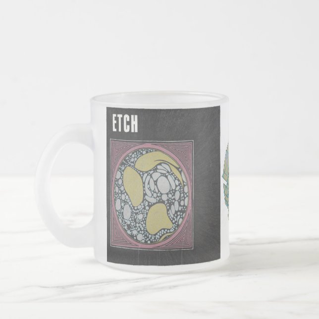 Taza De Cristal Esmerilado Serie Etch (Izquierda)