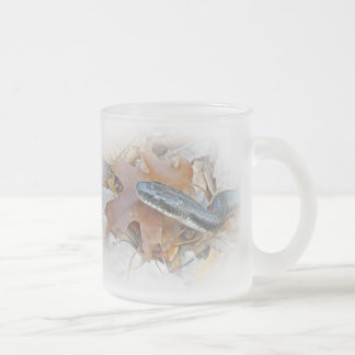 Taza De Cristal Esmerilado Serpiente de Rata Negra - obsoleta de Elaphe