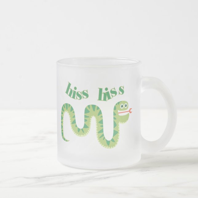 Taza De Cristal Esmerilado Serpiente del silbido del silbido (Derecha)