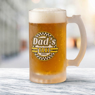 Taza De Cristal Esmerilado Servicio de Taxi de Papá