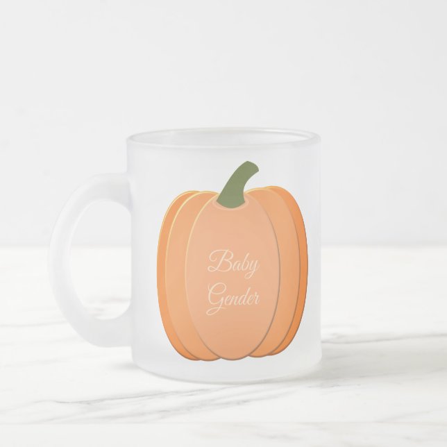 Taza De Cristal Esmerilado Sexo de calabaza neutra de Naranja suave (Izquierda)