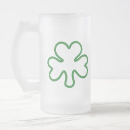 Taza De Cristal Esmerilado Shamrock