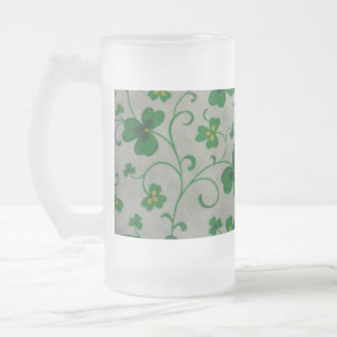 Taza De Cristal Esmerilado Shamrock Beer Mugs