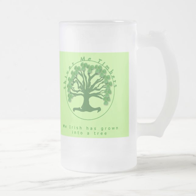 Taza De Cristal Esmerilado Shiver me Timbers (Derecha)