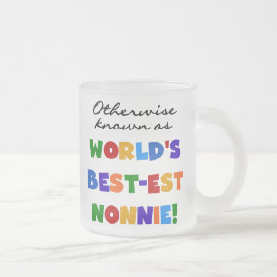 Taza De Cristal Esmerilado Si no conocido como regalos del Mejor-est Nonnie