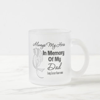 Taza De Cristal Esmerilado Siempre mi héroe en memoria papá - cáncer de pulmó
