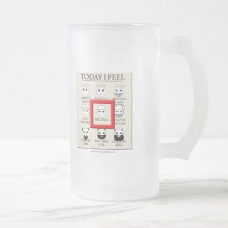 Taza De Cristal Esmerilado Siento hoy neutral