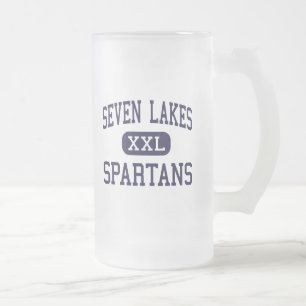 Taza De Cristal Esmerilado Siete lagos - Spartans - High School secundaria -