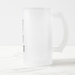 Taza De Cristal Esmerilado Signo de la paz de la mano del icono con el texto