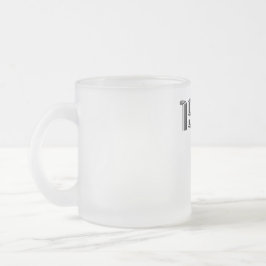 Taza De Cristal Esmerilado Signo de paz hippie de 1968: Púrpura poder de flor