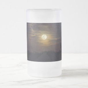 Taza De Cristal Esmerilado Silhouette Moon Frost Mug