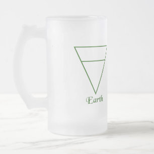 Taza De Cristal Esmerilado Símbolo de elemento terrestre de Pagan caído