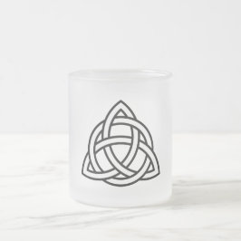 Taza De Cristal Esmerilado Símbolo de triquetra de Knot de la Trinidad celta
