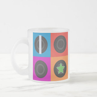 Taza De Cristal Esmerilado Símbolos Derby de Pop Art Roller