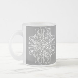 Taza De Cristal Esmerilado Simetría geométrica