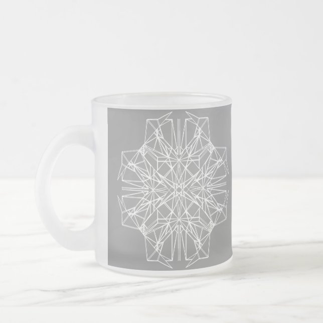 Taza De Cristal Esmerilado Simetría geométrica (Izquierda)