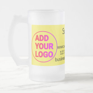 Taza De Cristal Esmerilado Simple código qr minimalista agregar logo escanear