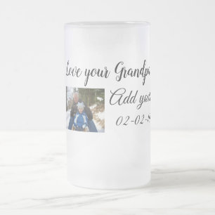Taza De Cristal Esmerilado simple foto minimalista colorida cumpleaños de mi