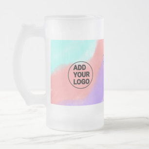Taza De Cristal Esmerilado simple minimal add your logo/design here text  pos