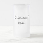 Taza De Cristal Esmerilado SIMPLE MINIMAL agregue su nombre personalizado de<br><div class="desc">diseño</div>