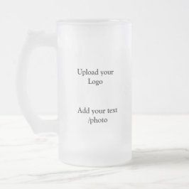 Taza De Cristal Esmerilado simple minimal añade el texto de tu logotipo detal