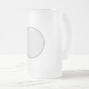 Taza De Cristal Esmerilado simple minimal añade tu texto monograma foto cof