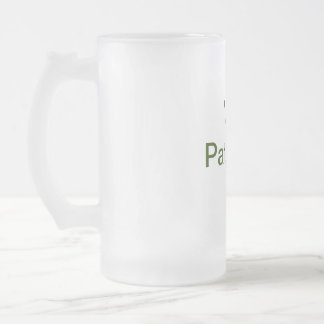 Taza De Cristal Esmerilado Simple minimal green add your text name photo cust