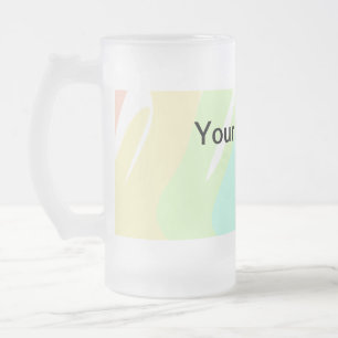 Taza De Cristal Esmerilado Simple minimal verde acuarela brillo añadir texto
