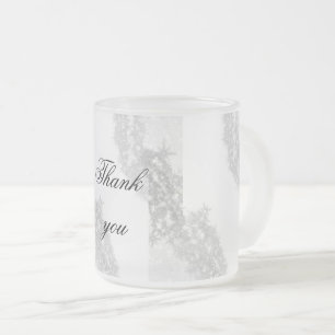 Taza De Cristal Esmerilado Simple minimalista elegante gracias personalizado