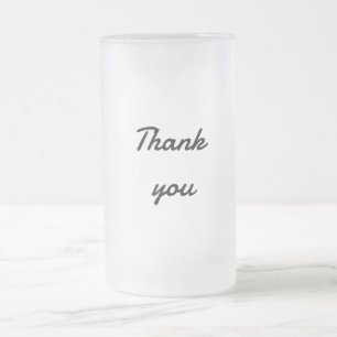 Taza De Cristal Esmerilado Simple minimalista elegante gracias personalizado 