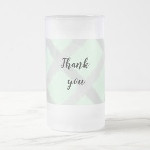 Taza De Cristal Esmerilado Simple minimalista elegante gracias personalizado