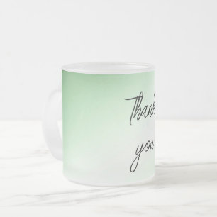 Taza De Cristal Esmerilado Simple minimalista elegante gracias personalizado