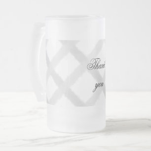 Taza De Cristal Esmerilado Simple minimalista elegante gracias personalizado 