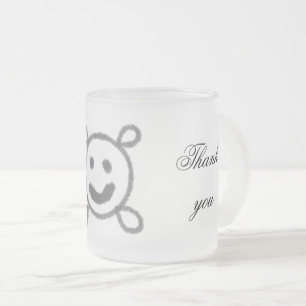 Taza De Cristal Esmerilado Simple minimalista elegante gracias personalizado