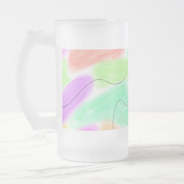 Taza De Cristal Esmerilado simple mínimo añadir el texto foto monograma (Izquierda)