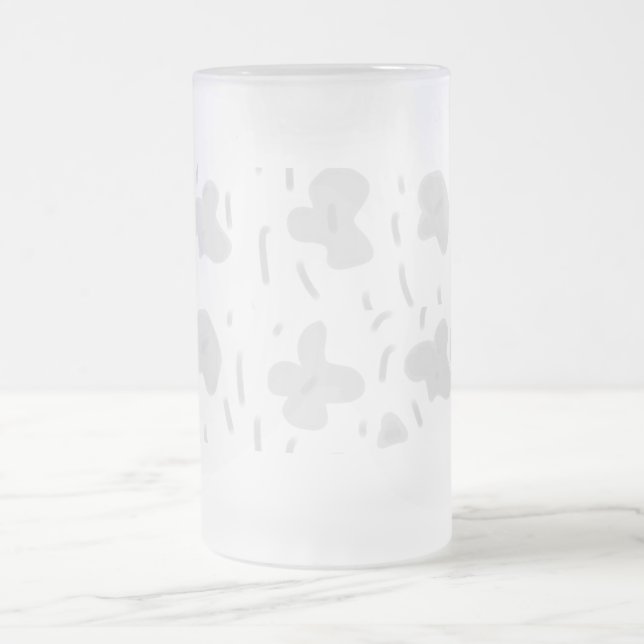 Taza De Cristal Esmerilado simple mínimo añadir el texto monograma foto cof (Centro)