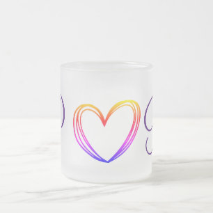 Taza De Cristal Esmerilado simple mínimo añadir el texto monograma foto cof