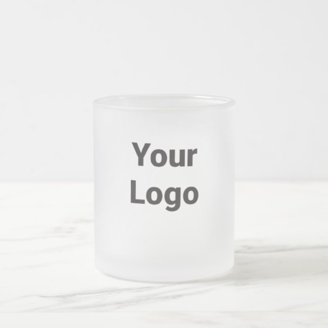 Taza De Cristal Esmerilado simple mínimo añadir el texto monograma foto cof (Centro)