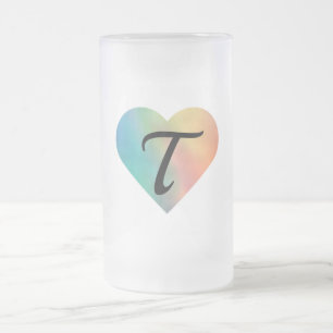 Taza De Cristal Esmerilado simple mínimo añadir el texto monograma foto cof