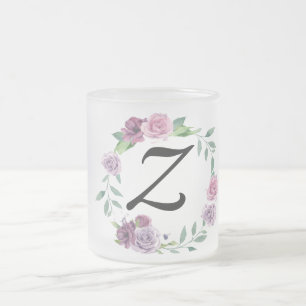 Taza De Cristal Esmerilado simple mínimo añadir el texto monograma foto cof
