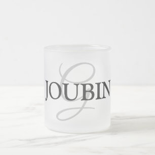 Taza De Cristal Esmerilado simple mínimo añadir su nombre MONOGRAM GROOMSMEN