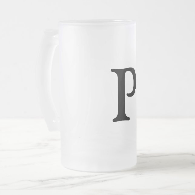 Taza De Cristal Esmerilado simple mínimo añadir su nombre MONOGRAM GROOMSMEN (Anverso izquierdo)