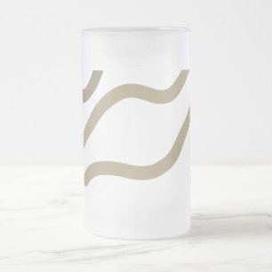 Taza De Cristal Esmerilado simple mínimo añadir su nombre MONOGRAM GROOMSMEN