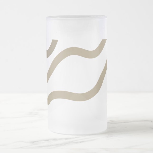 Taza De Cristal Esmerilado simple mínimo añadir su nombre MONOGRAM GROOMSMEN (Centro)